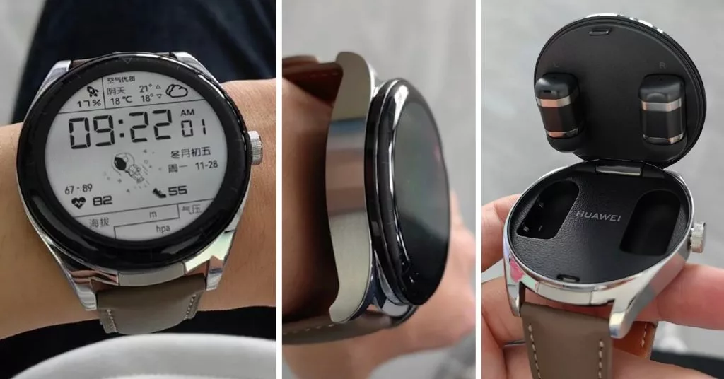 Huawei teases a smartwatch that houses a pair of TWS earbuds